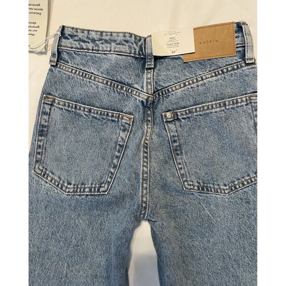 NWT H&M Ultra High Rrise Wide Leg Jeans Size 0 - Picture 6 of 16